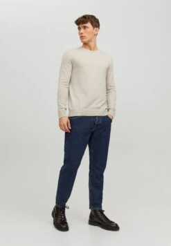 Jack & Jones JJEEMIL CREW NECK - Jumper - Off-white -Indicode Men Wear Shop 5a71bec370764630a4e1332c4700e2e3