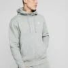 Nike Sportswear Club Hoodie - Zip-Up Sweatshirt - Dark Grey Heather/Matte Silver/White
