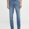 Massimo Dutti Tapered Fit Mid Bleach- Slim Fit Jeans - Blue