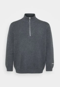 Jack & Jones JORNORREBRO HALF ZIP - Jumper - Dark Grey Melange -Indicode Men Wear Shop 5d38701ee1e14ffbb8177617e6374883