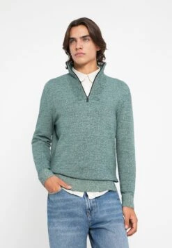 TOM TAILOR Denim BASIC TROYER - Jumper - Green 10 TOM TAILOR Denim BASIC TROYER - Jumper - Green -Indicode Men Wear Shop 5f0c659870cd4fa7a8d301d3678c07d1