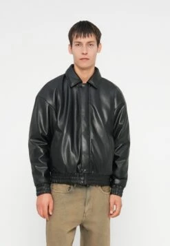 Only & Sons ONSPHILL PADDED - Faux Leather Jacket - Black