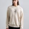 MOSCHINO LAUREL CROWN LOGO - Jumper - Beige