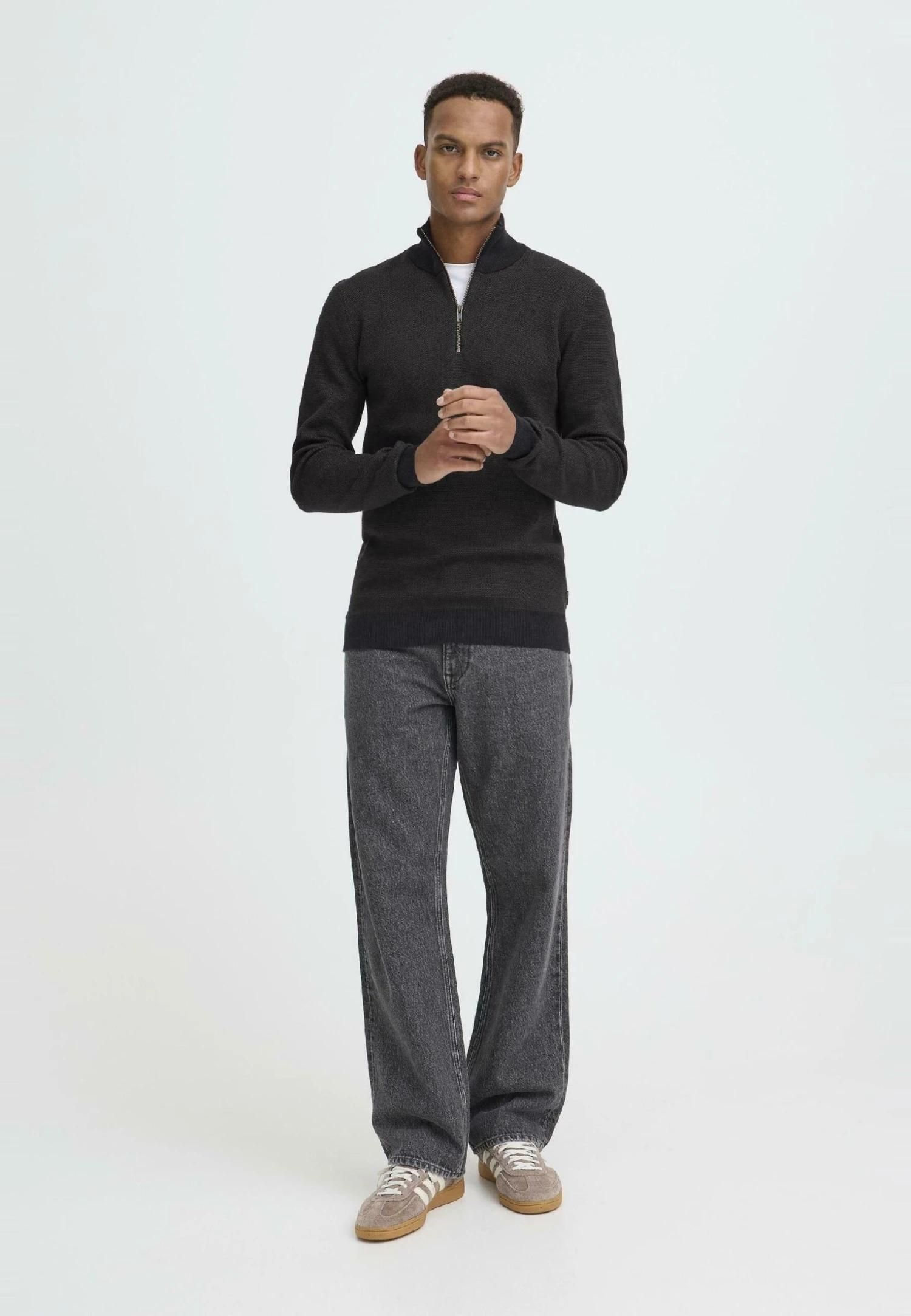 Blend BHBAAL HALF ZIPP - Jumper - Black Beauty 2 Blend BHBAAL HALF ZIPP - Jumper - Black Beauty - Image 2