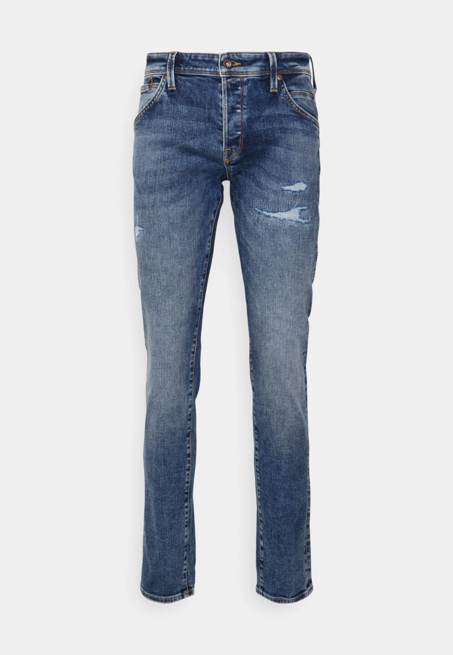 Jack & Jones Jjiglenn Jjfox- Straight Leg Jeans - Blue Denim 4 Jack & Jones Jjiglenn Jjfox- Straight Leg Jeans - Blue Denim - Image 4