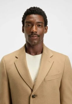 Boss H-HYDE-254 - Classic Coat - Beige -Indicode Men Wear Shop 6543629246b84523b6535c1fe7fbc527