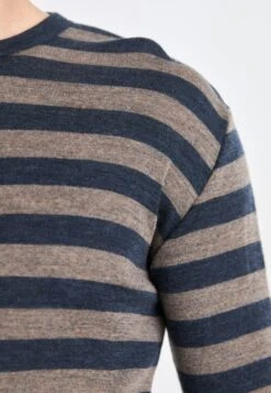 Mads Nørgaard TOBIAS - Jumper - Brown/navy -Indicode Men Wear Shop 6717547549ba4fa2a7dae5e6e4d76ff4