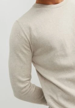 Jack & Jones JJEEMIL CREW NECK - Jumper - Off-white -Indicode Men Wear Shop 6890b94b586847d58850a8e0fd02b3a2