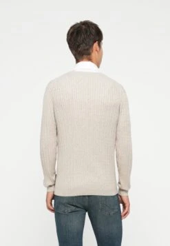 Jack & Jones JJEEMIL CABLE CREW NECK - Jumper - Oatmeal -Indicode Men Wear Shop 69e42e92125447e5b4dd1ef4f37692f0