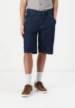 TOM TAILOR Denim TTWAYLEN - Denim Shorts - Dark Blue Denim