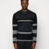 Only & Sons Onspatrick Stripe Crew- Jumper - Dark Navy