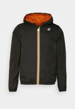 K-Way Jacques Plus Double Unisex - Waterproof Jacket - Black/Orange -Indicode Men Wear Shop 6e29ccac69b54b448517fa0fa28b6551