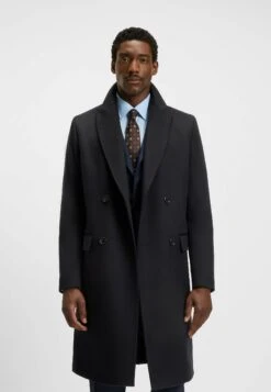 Boss H-HYDE-DB-PEAK - Classic Coat - Dark Blue Four