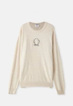 MOSCHINO LAUREL CROWN LOGO - Jumper - Beige -Indicode Men Wear Shop 6fa483c3a20549ef8f08cb0053198bf7