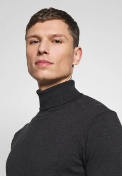 Pier One 2 Pack - Basic Turtleneck - Jumper - Black/Mottled Dark Grey -Indicode Men Wear Shop 715397c6c65c4fb7a5a9008c7ae8d15a