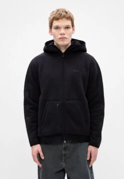 Boss HOLE SNUGGEL - Fleece Jacket - Black -Indicode Men Wear Shop 7360413e001c4480b5371754096807a5