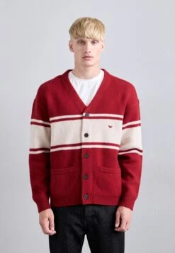 Emporio Armani CARDIGAN - Cardigan - Red/french Oak