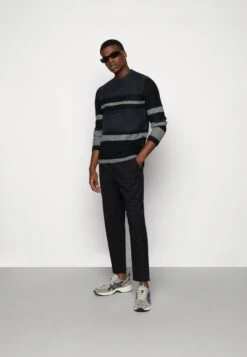 Only & Sons Onspatrick Stripe Crew- Jumper - Dark Navy -Indicode Men Wear Shop 7810d2578e0c4cc196df5c3cde3689ff