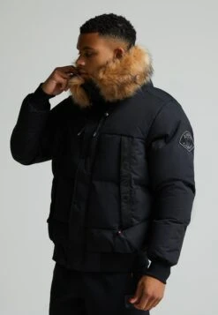 ZAVETTI CANADA AYLMER BOMBER PARKA JACKET - Winter Jacket - Jet Black -Indicode Men Wear Shop 798ef0a641b54e60ab38a89768fe82d7