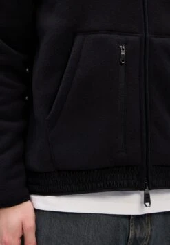 Boss HOLE SNUGGEL - Fleece Jacket - Black -Indicode Men Wear Shop 7a0727d0744e4bf3b6369ef21040431d