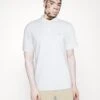 Marc O'Polo Short Sleeve Button Placket Slits At Hem - Polo Shirt - White