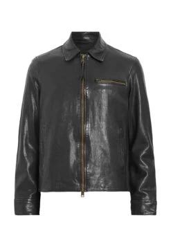 AllSaints MILLER JACKET - Leather Jacket - Black 12 AllSaints MILLER JACKET - Leather Jacket - Black -Indicode Men Wear Shop 7b638d657f284ab4b066d456792485e1