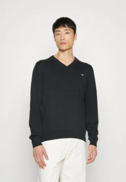 Gant Classic V Neck - Jumper - Black