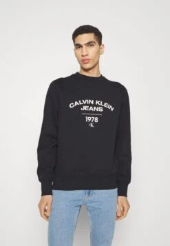 Calvin Klein Jeans Varsity Curve - Sweatshirt - Ck Black