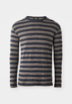 Mads Nørgaard TOBIAS - Jumper - Brown/navy -Indicode Men Wear Shop 81cdd0d4e4734ece884f90f3396cf73d