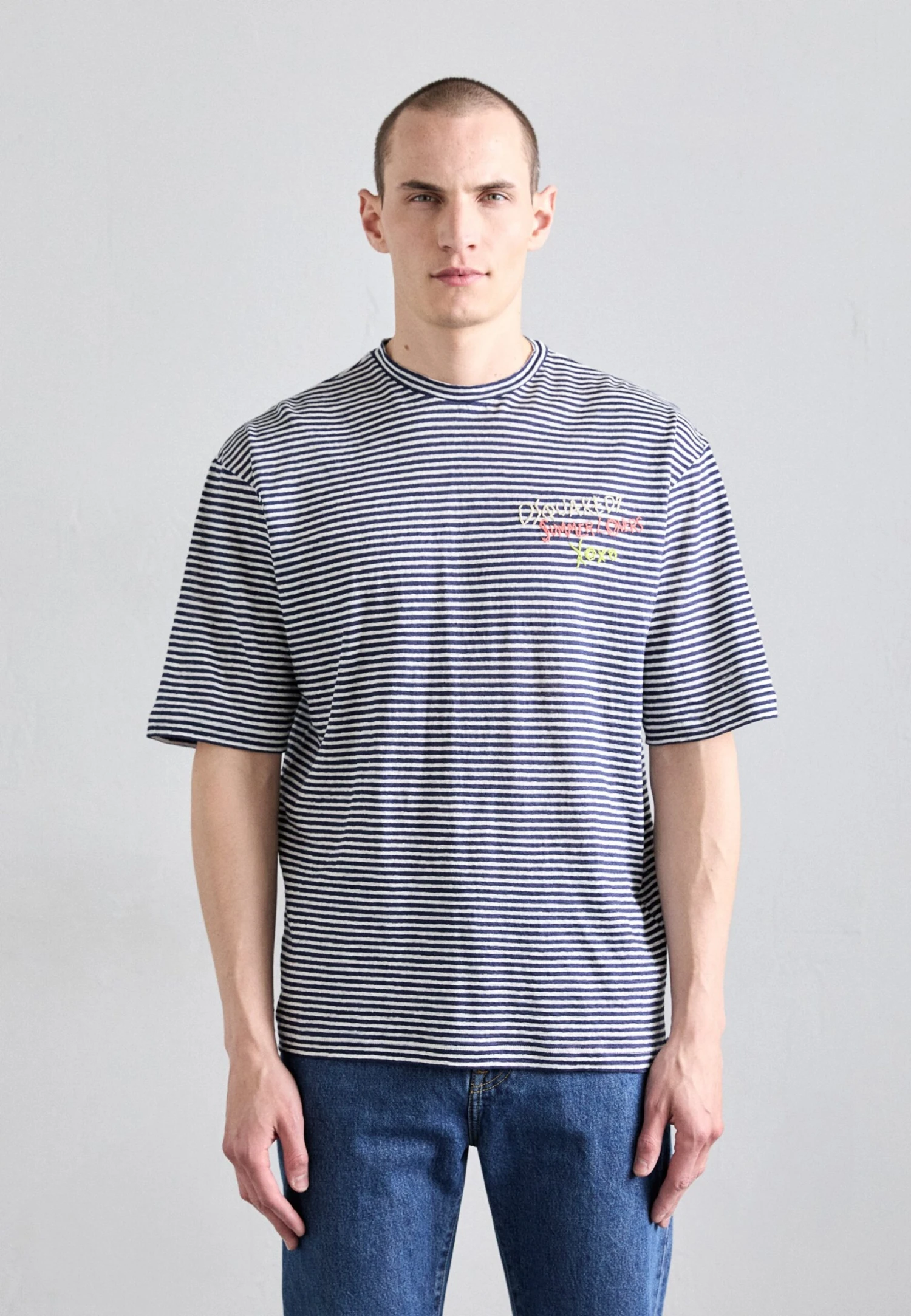 DSQUARED2 LOOSE FIT TEE - Print T-shirt - White/blue 6 DSQUARED2 LOOSE FIT TEE - Print T-shirt - White/blue - Image 6