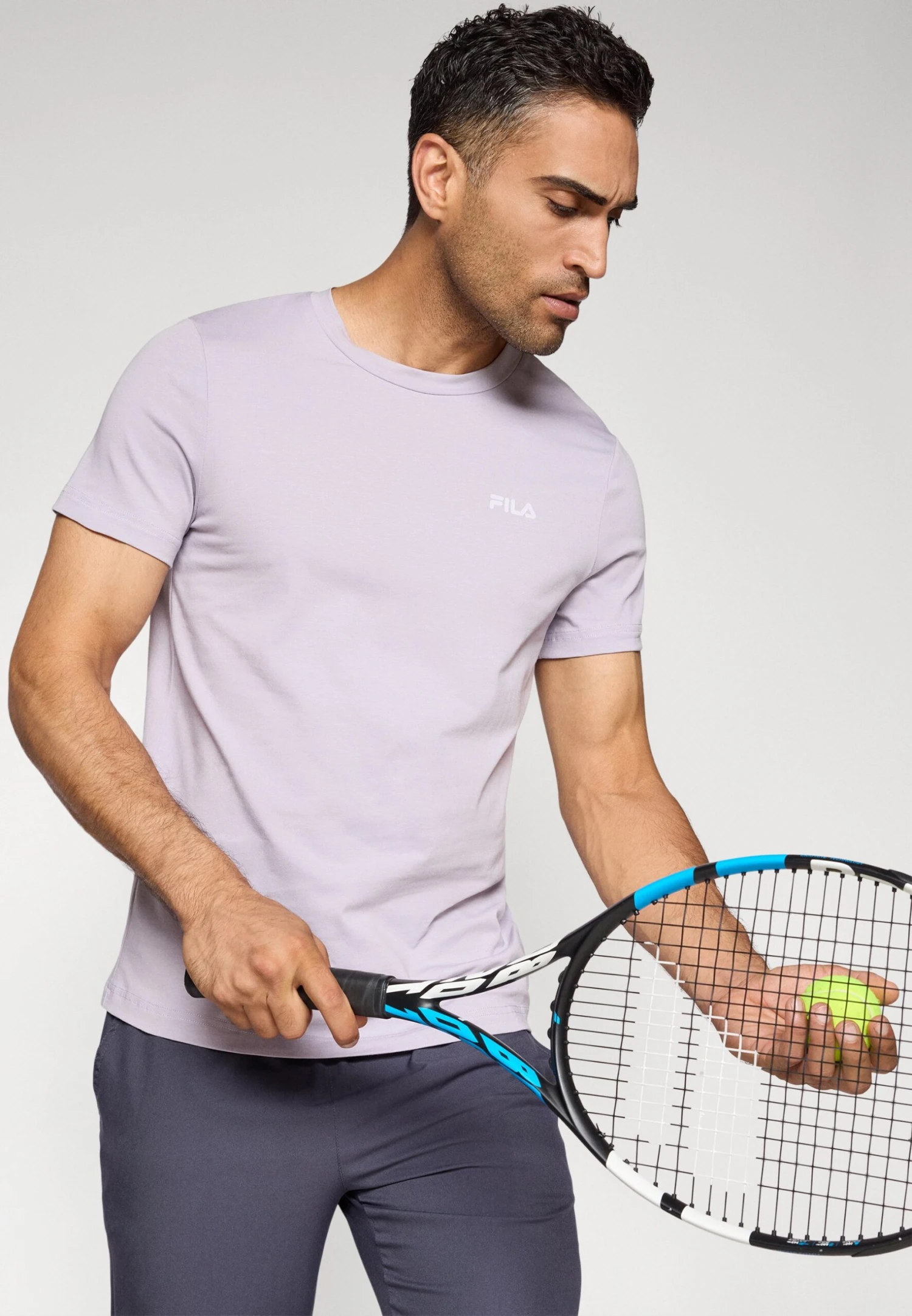 Fila LOGO SMALL - Basic T-shirt - Lavender Grey 4 Fila LOGO SMALL - Basic T-shirt - Lavender Grey - Image 4