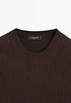 Massimo Dutti CABLE-KNIT CREW NECK - Jumper - Bordeaux -Indicode Men Wear Shop 8609bc29827d44dab4f468c64d4b70b5