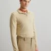 J.Lindeberg Kiyan Quarter Zip - Jumper - Safari Beige