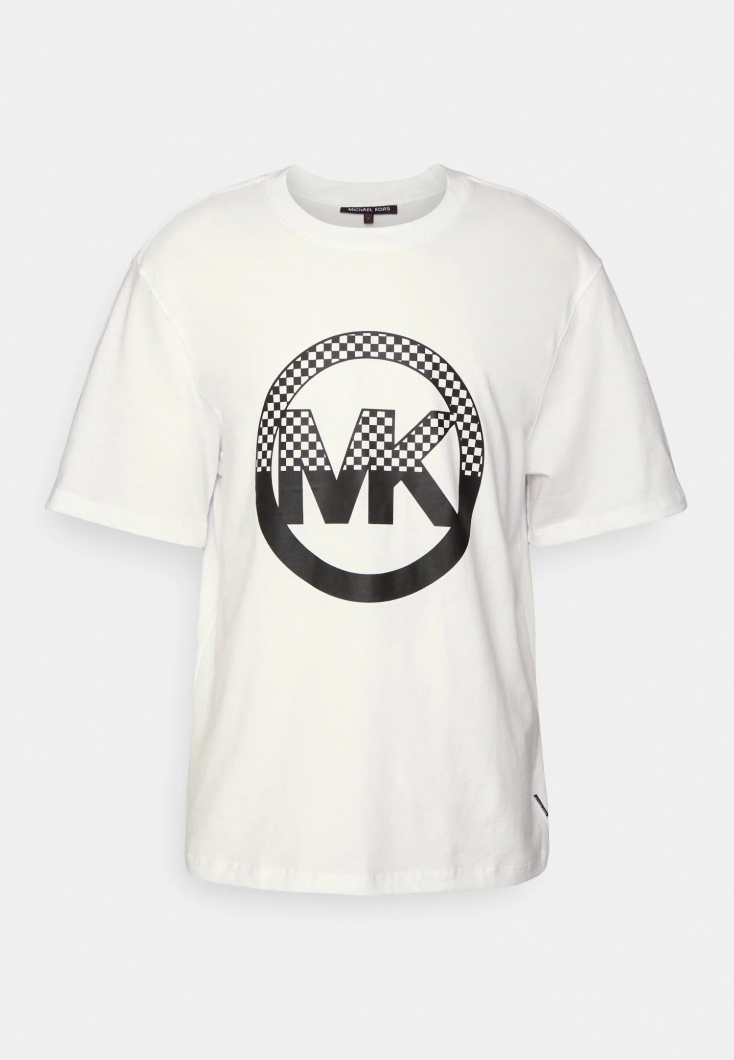 Michael Kors Checker Charm Tee - Print T-Shirt - White 5 Michael Kors Checker Charm Tee - Print T-Shirt - White - Image 5