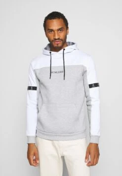 BRAVE SOUL Fulham - Hoodie - Optic White /Grey Marl / Jet Black