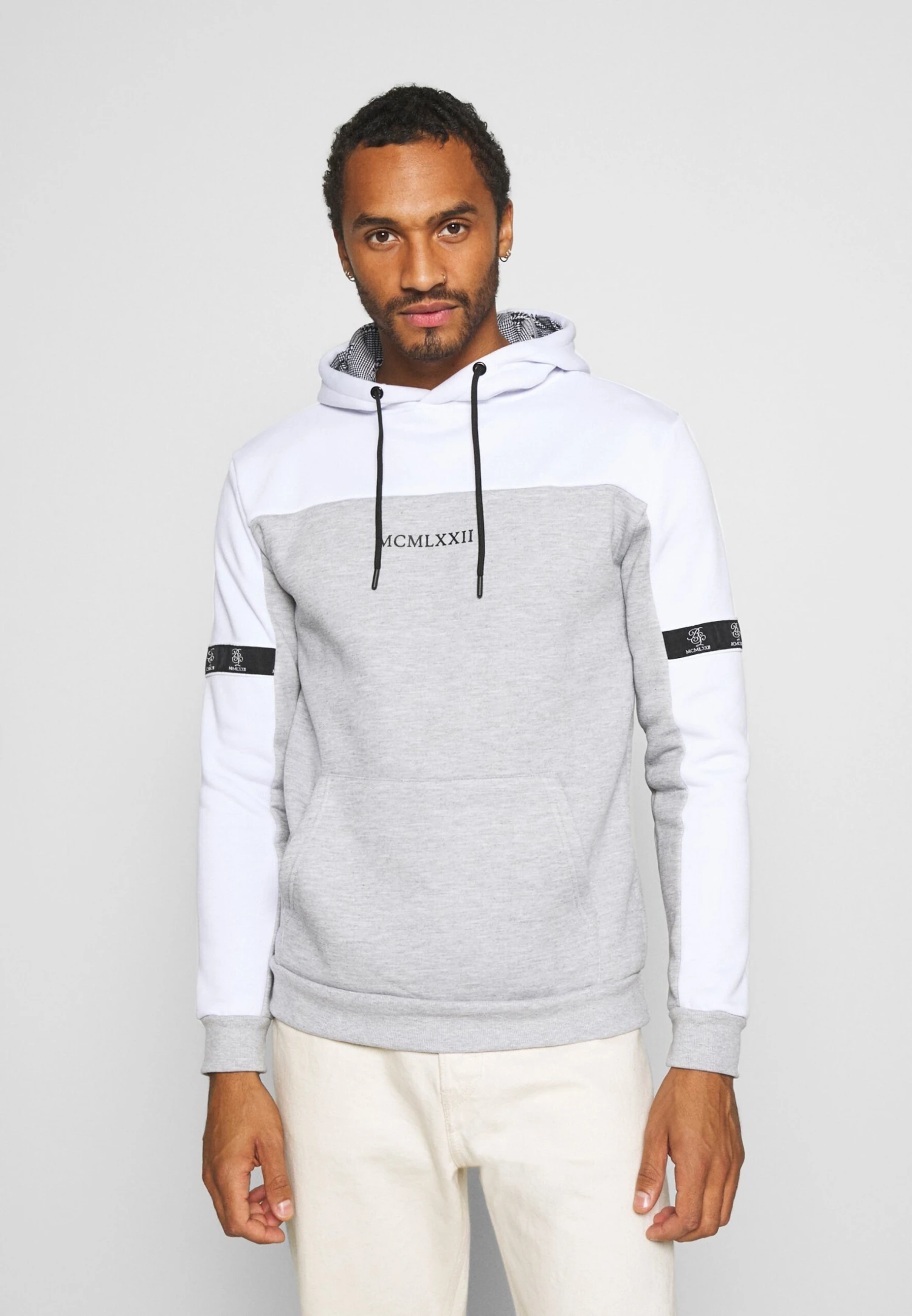 BRAVE SOUL Fulham - Hoodie - Optic White /Grey Marl / Jet Black 1 BRAVE SOUL Fulham - Hoodie - Optic White /Grey Marl / Jet Black