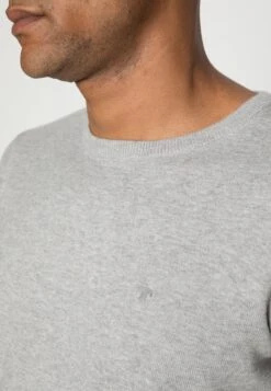 Tom Tailor Basic Crew Neck - Jumper - Light Soft Grey Melange 9 Tom Tailor Basic Crew Neck - Jumper - Light Soft Grey Melange -Indicode Men Wear Shop 8e124015170640e9bc00080a0f21b666