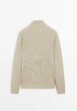 Massimo Dutti MOCK NECK WITH ZIP - Jumper - Beige -Indicode Men Wear Shop 8e3335c99b914488b7c1391142eda6c4