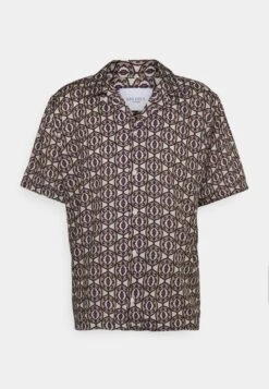 Les Deux Ornament Tencel Shirt - Shirt - Ivory/Dark Sand -Indicode Men Wear Shop 8f16d35e7af1473c924ff1cdc7da0c26