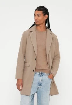 Jack & Jones JJEHARRIS COAT - Classic Coat - Greige -Indicode Men Wear Shop 90f36c12f8074f4e86d14eeeafe3e459