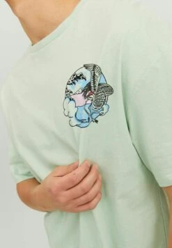 Jack & Jones Print T-Shirt - Celadon -Indicode Men Wear Shop 91ba662e8b06423dac57383d6bb8a290