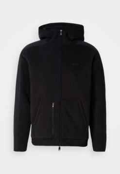 Boss HOLE SNUGGEL - Fleece Jacket - Black -Indicode Men Wear Shop 92ed2635a18c4f629353c455eb8aa4e8