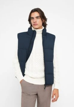 TOM TAILOR Denim PUFFER - Waistcoat - Sky Captain Blue -Indicode Men Wear Shop 9384fc5787ad4f678b4471b5db451b17