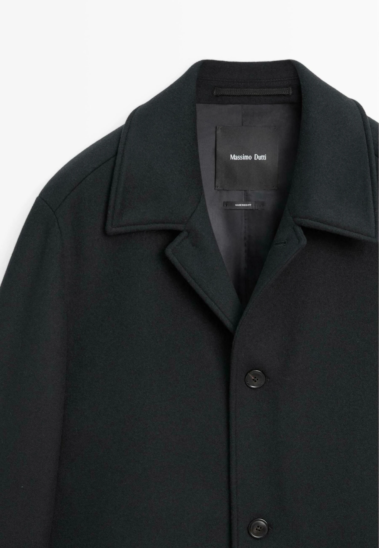 Massimo Dutti LONG BUTTONED SHIRT COLLAR - Classic Coat - Dark Blue 4 Massimo Dutti LONG BUTTONED SHIRT COLLAR - Classic Coat - Dark Blue - Image 4