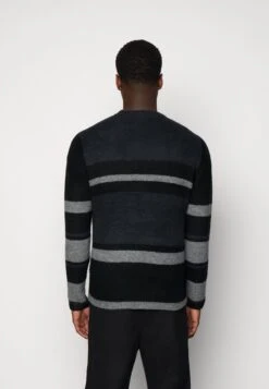 Only & Sons Onspatrick Stripe Crew- Jumper - Dark Navy -Indicode Men Wear Shop 94d577807e8a4007a157ce5b90578c57