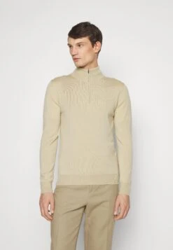 J.Lindeberg Kiyan Quarter Zip - Jumper - Safari Beige -Indicode Men Wear Shop 94ec46e1afd14ff187a19ff86613f6fe