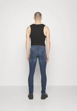 Dondup Pantalone George - Slim Fit Jeans - Blue -Indicode Men Wear Shop 94f2827729904634a485c9c2774e16fa