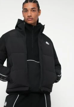 Kappa BANDA ONREL - Winter Jacket - Black/white -Indicode Men Wear Shop 953e7101a889426eb39d5d5c4f4e4b95