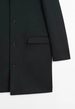 Massimo Dutti LONG BUTTONED SHIRT COLLAR - Classic Coat - Dark Blue 10 Massimo Dutti LONG BUTTONED SHIRT COLLAR - Classic Coat - Dark Blue -Indicode Men Wear Shop 978307fd61684129bb24eb6d0e9602e9