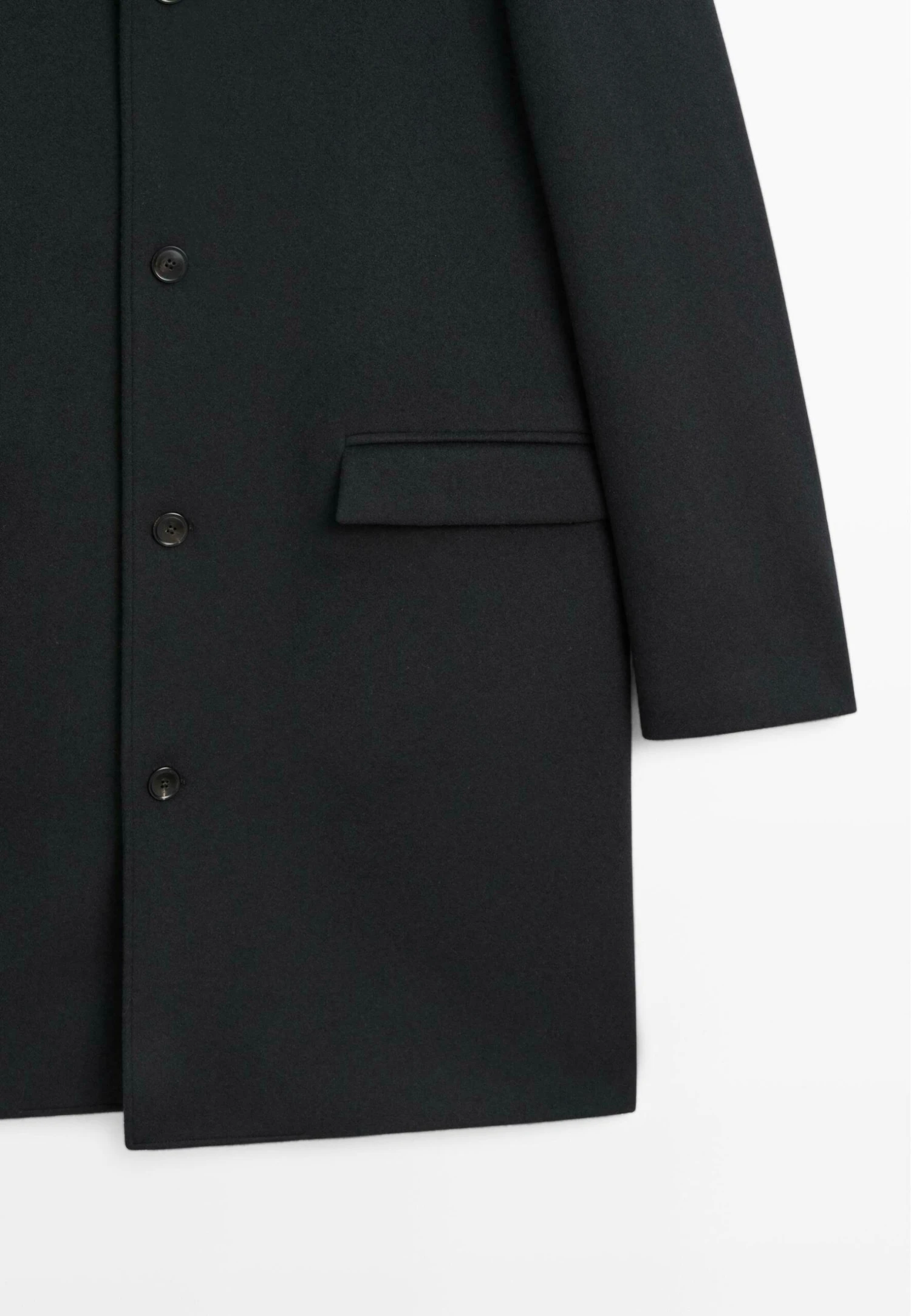 Massimo Dutti LONG BUTTONED SHIRT COLLAR - Classic Coat - Dark Blue 5 Massimo Dutti LONG BUTTONED SHIRT COLLAR - Classic Coat - Dark Blue - Image 5